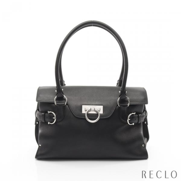 サルヴァトーレフェラガモ Salvatore Ferragamo ガンチーニ ハンドバッグ バッグ レザー レディース ブラック系 21 4402 【中古】 FERRAGAMO（フェラガモ） サルヴァトーレフェラガモ Salvatore