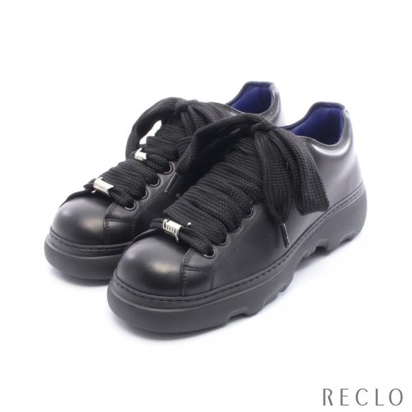 バーバリー BURBERRY RANGER レンジャー スニーカー 靴 レザー メンズ ブラック系 【中古】 BURBERRY（バーバリー） BURBERRY RANGER レンジャー スニーカー