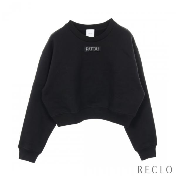 パトゥ PATOU ロゴ スウェットシャツ クルーネック コットン ブラック