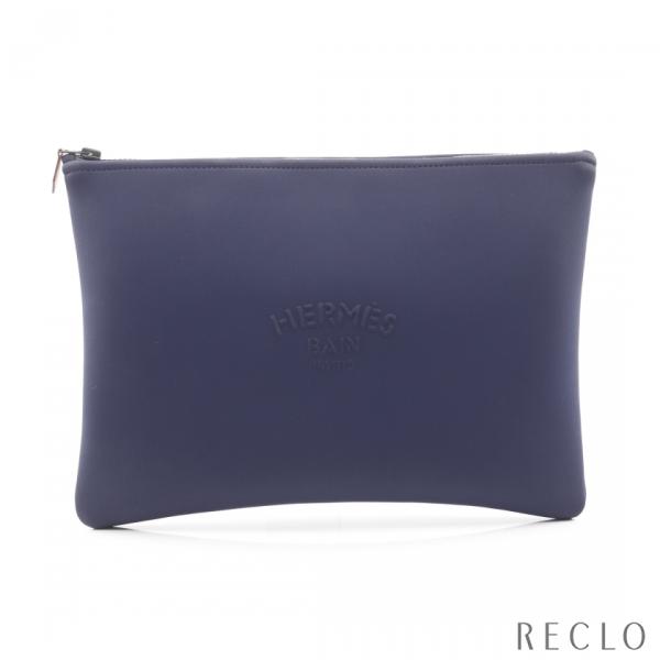 エルメス HERMES ネオバンGM ブルーマリン ポーチ バッグ ファブリック レディース ネイビー系 H104313M 01 【中古】 エルメス HERMES ネオバンGM ブルーマリン ポーチ ファブリック