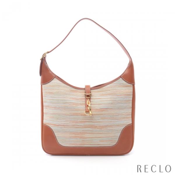 エルメス HERMES トリム35 ノアゼット ショルダーバッグ バッグ カーフ（牛革） ヴィヴラート ボックスカーフ レディース ブラウン系 / マルチカラー 【中古】 HERMES（エルメス） トリム35 ノアゼット ワンショルダーバッグ