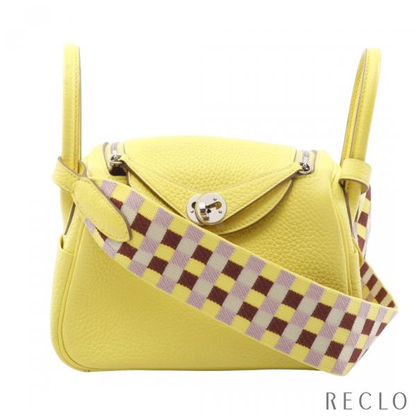 エルメス HERMES リンディ ミニ マキシカドリーユ ライム ショルダーバッグ バッグ トリヨンクレマンス トリヨンクレマンス レディース イエロー系 【中古】 HERMES（エルメス） リンディ ミニ マキシカドリーユ ライム