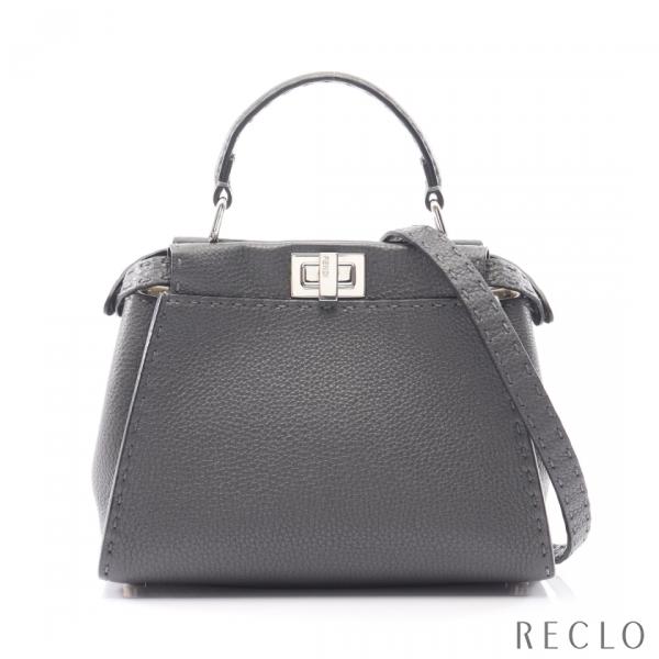 フェンディ FENDI ハンドバッグ ミニピーカブー 2way 8BN244 グレー FENDI（フェンディ） 爆買 ミニピーカブー セレリア ハンドバッグ