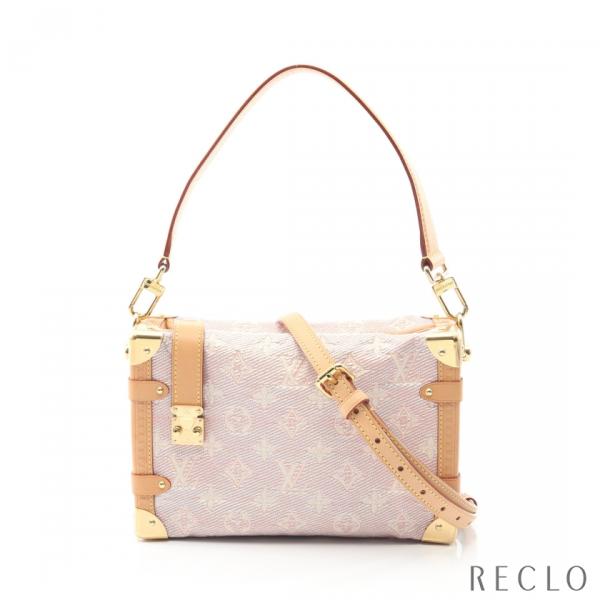 ルイ・ヴィトン LOUIS VUITTON サイドトランクMM ハンドバッグ バッグ PVCコーティングキャンバス レザー レディース ピンク系 / ブラウン系 【中古】 LOUIS VUITTON（ルイ・ヴィトン） サイドトランクMM ハンドバッグ