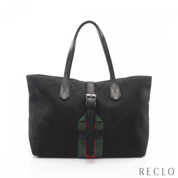 グッチ GUCCI シェリーライン トートバッグ バッグ キャンバス レザー レディース ブラック系 / グリーン系 / レッド系 337070 【中古】 GUCCI（グッチ） シェリーライン ハンドバッグ トートバッグ