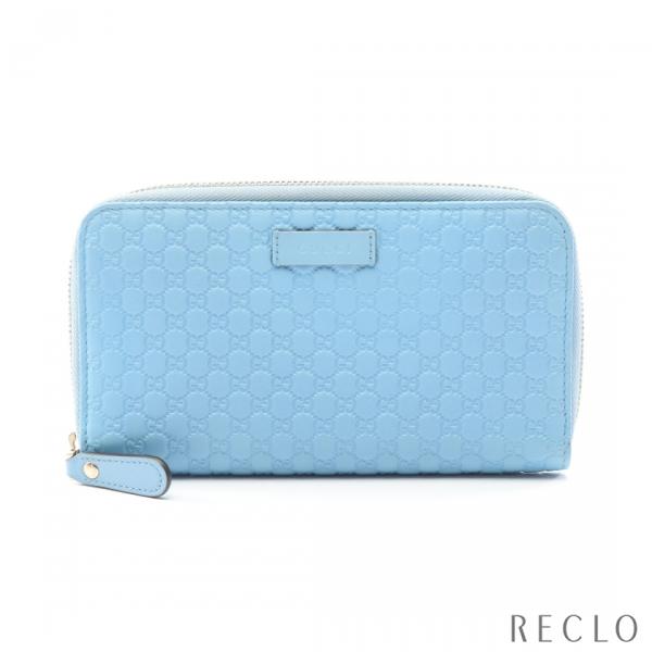 GUCCI（グッチ） マイクログッチシマ ラウンドファスナー長財布 レザー