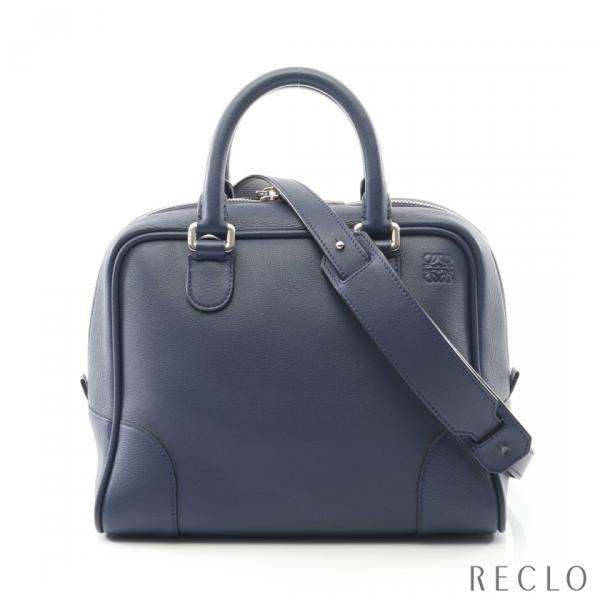 LOEWE（ロエベ） アマソナ75 ハンドバッグ レザー ネイビー 2WAY