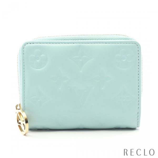 ルイヴィトン ポルトフォイユ ルー 折り財布 エンボス 水色 M82265 LOUIS VUITTON（ルイ・ヴィトン） ポルトフォイユ ルー モノグラム