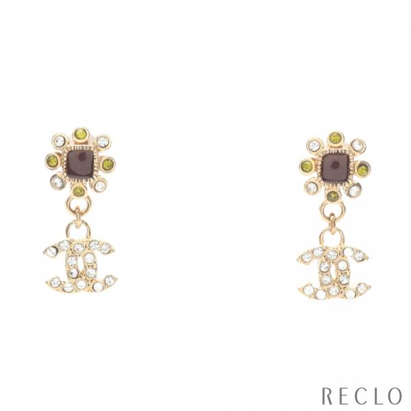 CHANEL（シャネル） ココマーク ピアス GP ラインストーン ゴールド