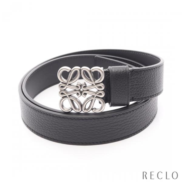 LOEWE（ロエベ） チャンキー アナグラム ベルト レザー ブラック