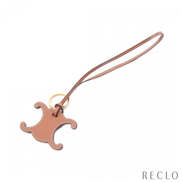 CELINE（セリーヌ） トリオンフ バッグチャーム レザー ブラウン 49I47