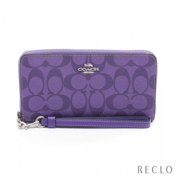 COACH（コーチ） ロングジップアラウンドウォレット シグネチャー