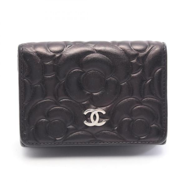 CHANEL（シャネル） カメリア ココマーク 三つ折り財布 財布 レザー