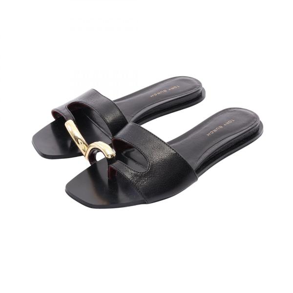 TORY BURCH（トリーバーチ） ピアス スライド サンダル 靴 レザー