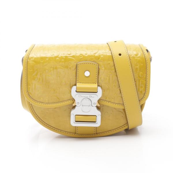 ディオール Dior GALLOP ギャロップ ミニ オブリーク ショルダーバッグ バッグ パテントレザー レディース イエロー系 【中古】 ディオール Dior GALLOP ギャロップ オブリーク ショルダーバッグ