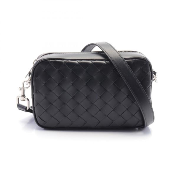 Bottega Venetaボッテガヴェネタ　ブラックレザーショルダーバッグ ボッテガヴェネタ BOTTEGA VENETA イントレチャート ショルダーバッグ