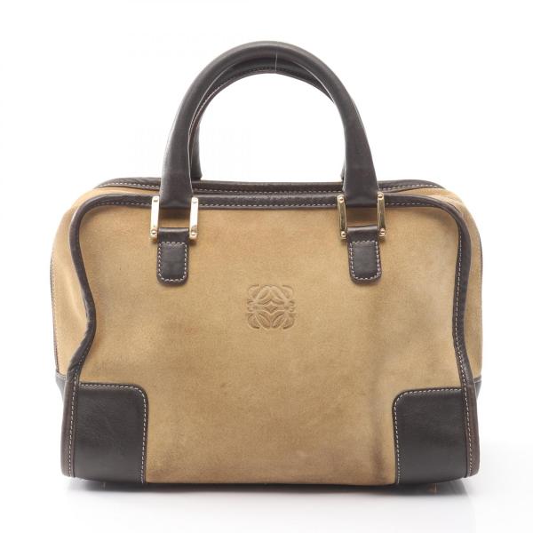 LOEWE（ロエベ） アマソナ28 ハンドバッグ バッグ スウェード ベージュ 