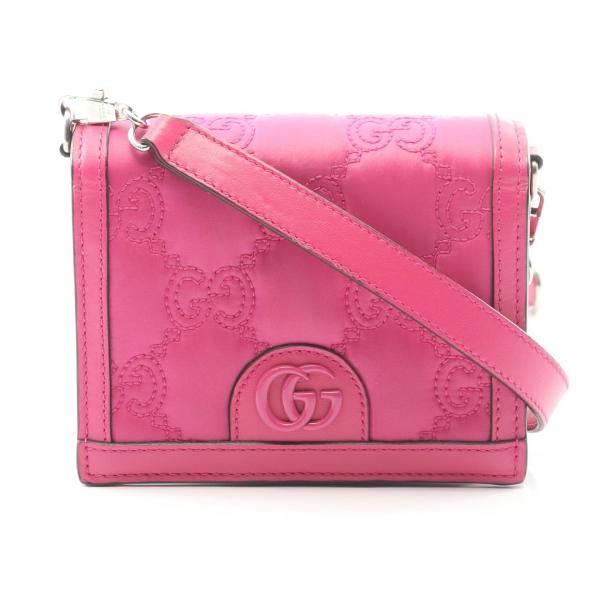 グッチ GUCCI GGマトラッセ ミニ ショルダーバッグ バッグ ナイロン レザー レディース ピンク系 723777 【中古】 GUCCI（グッチ） GUCCI GGマトラッセ ミニ ショルダーバッグ バッグ