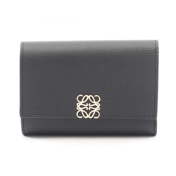 【最終値下】LOEWE⭐ロエベ【バーティカルウォレット】折り財布 アナグラム 黒 LOEWE（ロエベ） 三つ折り財布 Anagram Vertical Small Wallet