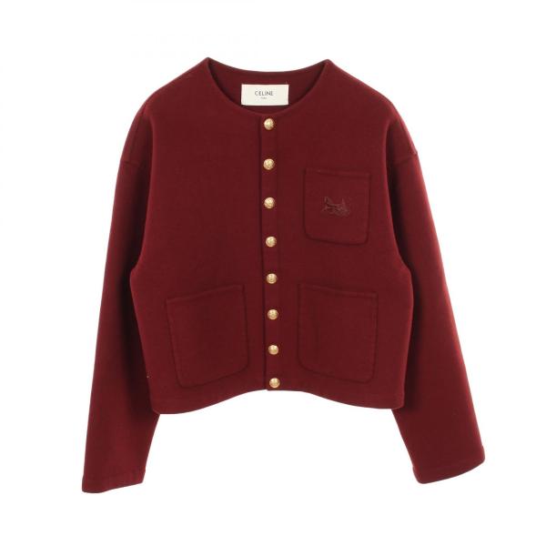 CELINE（セリーヌ） ノーカラージャケット 衣料品 アウター カシミヤ