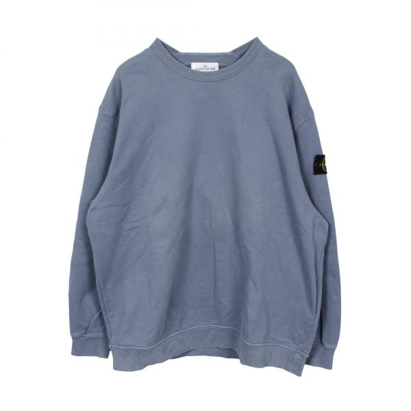 ストーンアイランド STONE  クルーネック スウェット 衣料品 トップス コットン メンズ ブルー系 771561720 【中古】 ストーンアイランド STONE ISLAND クルーネック スウェット 衣料品