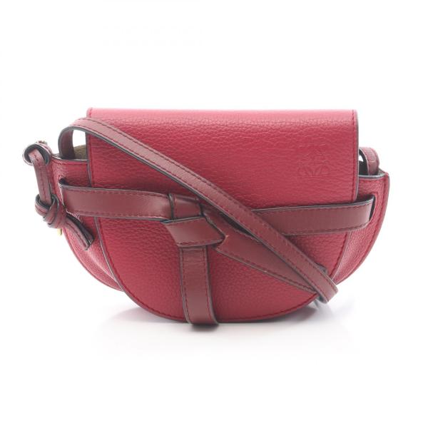 LOEWE ゲートバッグ スモール ピンク ショルダーバッグ LOEWE（ロエベ） ゲートバッグ ミニ ショルダーバッグ バッグ レザー