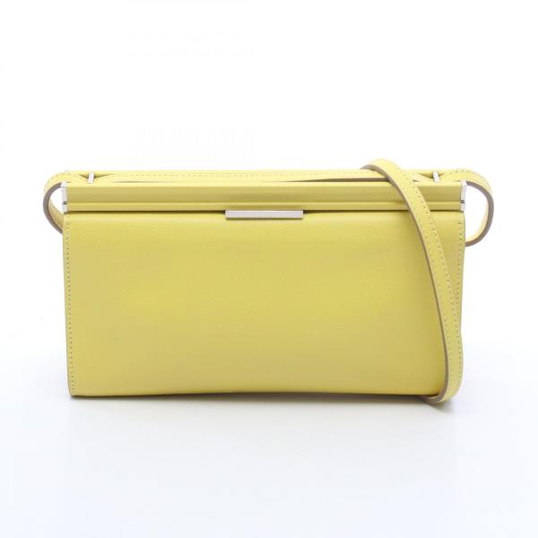 エルメス HERMES クリックH 21 ショルダーバッグ バッグ レザー エバーカラー エバーカラー ライム D刻印（2019年製造） レディース イエロー系 H077848CK9R 【中古】 HERMES（エルメス） クリックH 21 ショルダーバッグ バッグ レザー