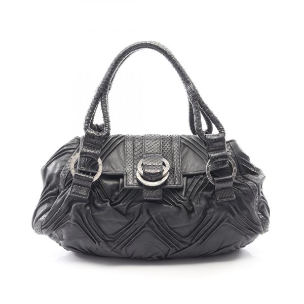 BVLGARI（ブルガリ） チャンドラ ハンドバッグ バッグ レザー ブラック 