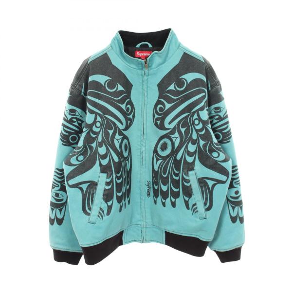 シュプリーム Supreme Makah Zip Up Jacket ブルゾン ブルゾン 衣料品 アウター コットン メンズ ブルー系 【中古】 Supreme（シュプリーム） Supreme Makah Zip Up Jacket ブルゾン