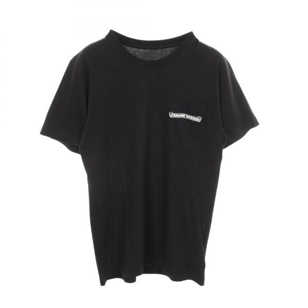 Chrome Hearts 黒 Tシャツ ポケット付き クロムハーツ CHROME HEARTS バックロゴ ポケット付き 半袖Tシャツ