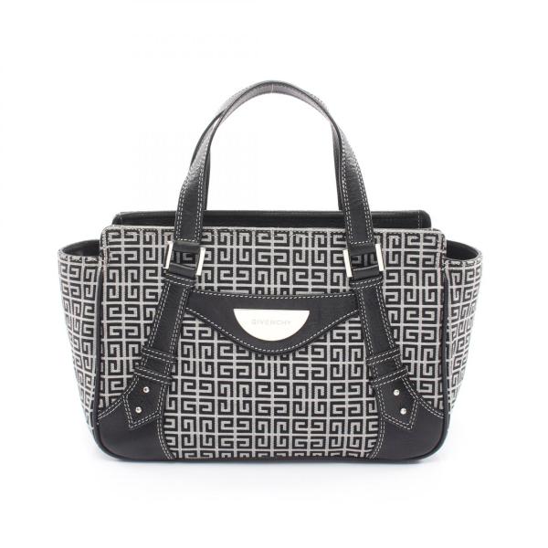 ジバンシィ GIVENCHY ロゴ ハンドバッグ バッグ キャンバス ブラック系