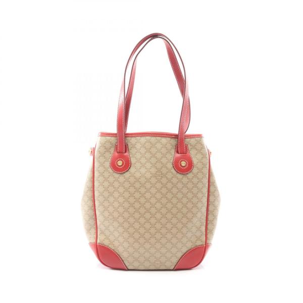 セリーヌ CELINE マカダムピンクキャンバス レザートートバッグ CELINE（セリーヌ） マカダム トートバッグ バッグ PVCコーティング