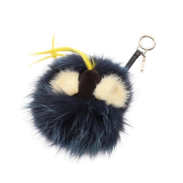 フェンディ FENDI バッグバグス モンスター チャーム アクセサリー レザー ファー レディース ネイビー系 / マルチカラー 7AR421 3FM 【中古】 FENDI（フェンディ） バッグバグス モンスター チャーム アクセサリー