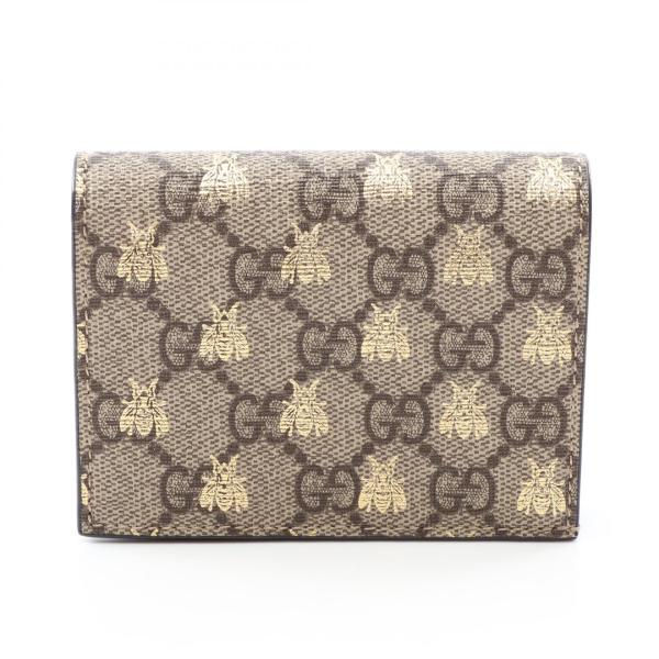 GUCCI（グッチ） GUCCI GGスプリーム ビー 二つ折り財布 財布 レザー