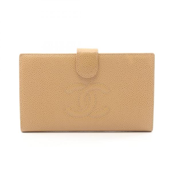 CHANEL（シャネル） ココマーク がま口 二つ折り長財布 財布 キャビア