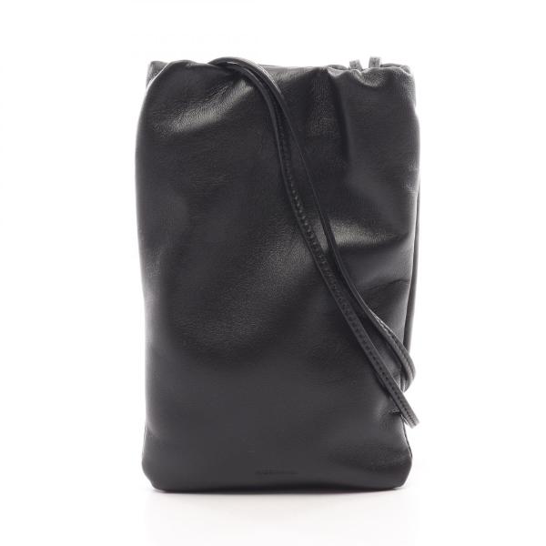 ザ ロウ THE ROW BOURSE PHONE CASE ショルダーバッグ バッグ レザー ブラック系 W1418ML108BAS
