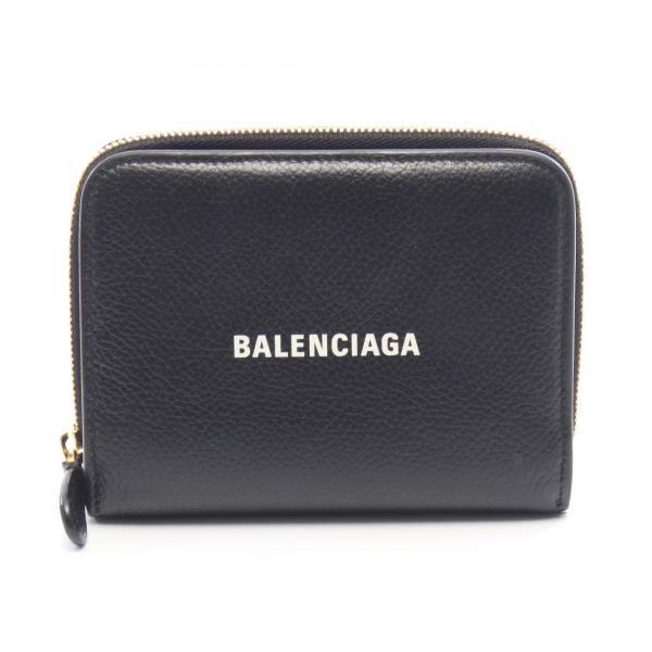 【期間限定値下】バレンシアガ/BALENECIAGA/二つ折り財布ブラックレザー BALENCIAGA（バレンシアガ） 二つ折財布 二つ折り財布 財布 レザー