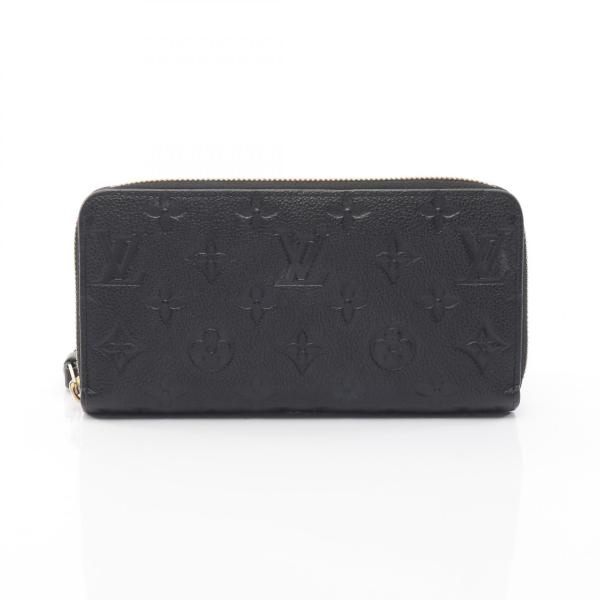 美品 ルイヴィトン アンプラント 長財布 ブラック モノグラム レザー 正規品 LOUIS VUITTON（ルイ・ヴィトン） ジッピーウォレット ラウンド長財布