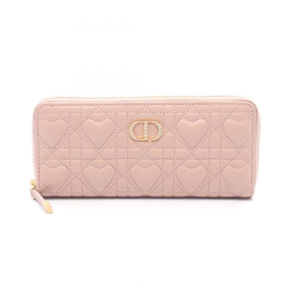 ディオール Dior MISS CARO VOYAGEUR ハートカナージュ ラウンド長財布
