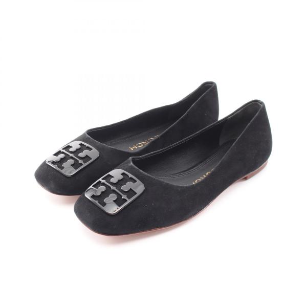 TORY BURCH（トリーバーチ） ロゴ パンプス 靴 スウェード ブラック系