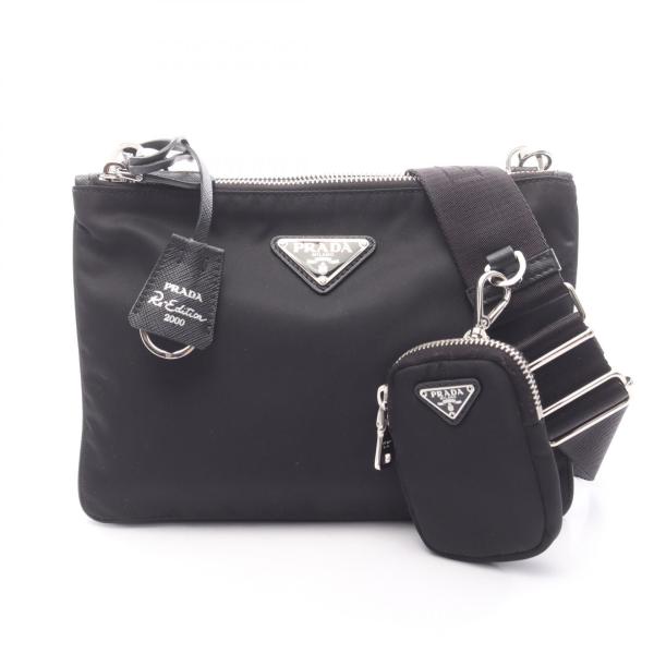 未使用品 PRADA プラダ Re-Edition 2000 ナイロンショルダーバッグ 1BH046 ナイロン ブラック ユニセックス プラダ PRADA Re-Edition 2000 Re-Nylon 1BH046 ショルダーバッグ