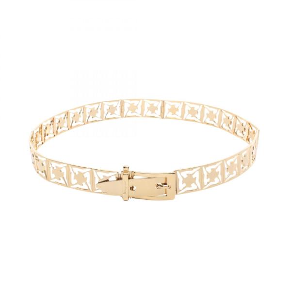 【美品】サルバトーレフェラガモ チェーンベルト シューズモチーフ ゴールド サルヴァトーレフェラガモ Salvatore Ferragamo チェーン ベルト 衣料