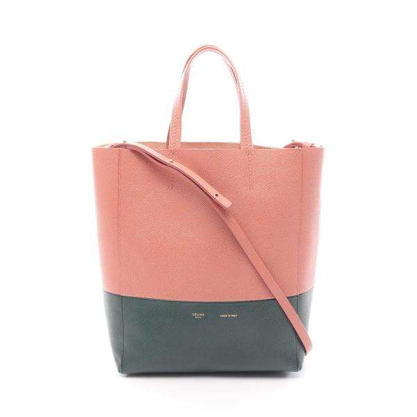 セリーヌ　バーティカルカバ　スモール 2way ピンクベージュ CELINE（セリーヌ） バーティカル スモール カバ 2WAY トートバッグ