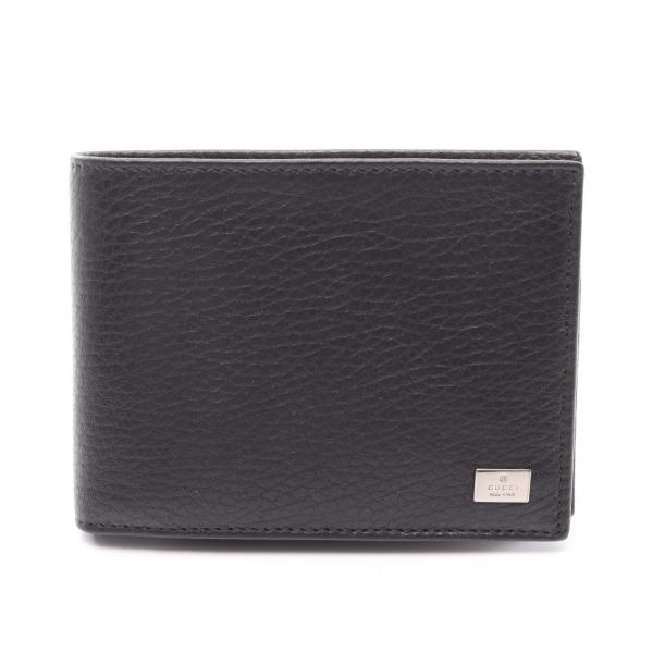 GUCCI（グッチ） 二つ折り財布 財布 レザー ブラック系 278623 【中古