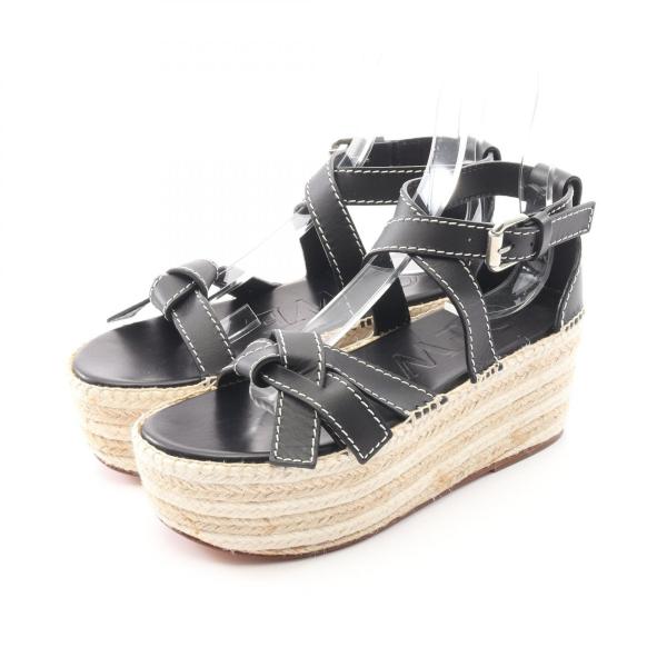 LOEWE（ロエベ） ゲート サンダル 靴 レザー ブラック系 【中古