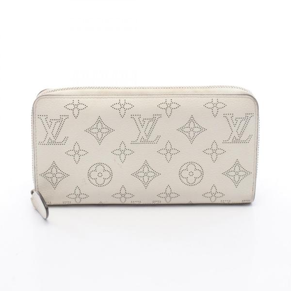 極美品 ルイヴィトン マヒナ ジッピーウォレット ホワイト 長財布 M82364 LOUIS VUITTON（ルイ・ヴィトン） ジッピーウォレット ラウンド長財布