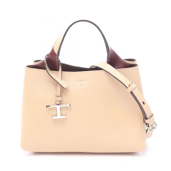 トッズ TOD'S Tタイムレス マイクロ ハンドバッグ バッグ レザー
