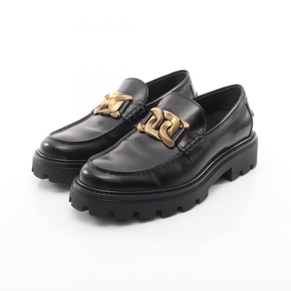 トッズ TOD'S KATE ケイト ローファー 靴 レザー ブラック系 【中古