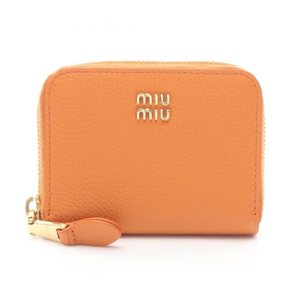 ミュウ Miu コインケース 財布 レザー オレンジ系 【中古】 : RECLO