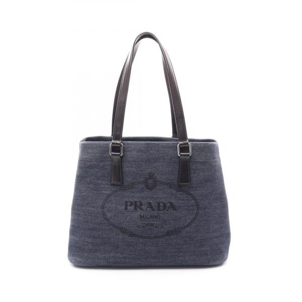PRADA（プラダ） PRADA DENIM + VITELLO トートバッグ バッグ デニム 